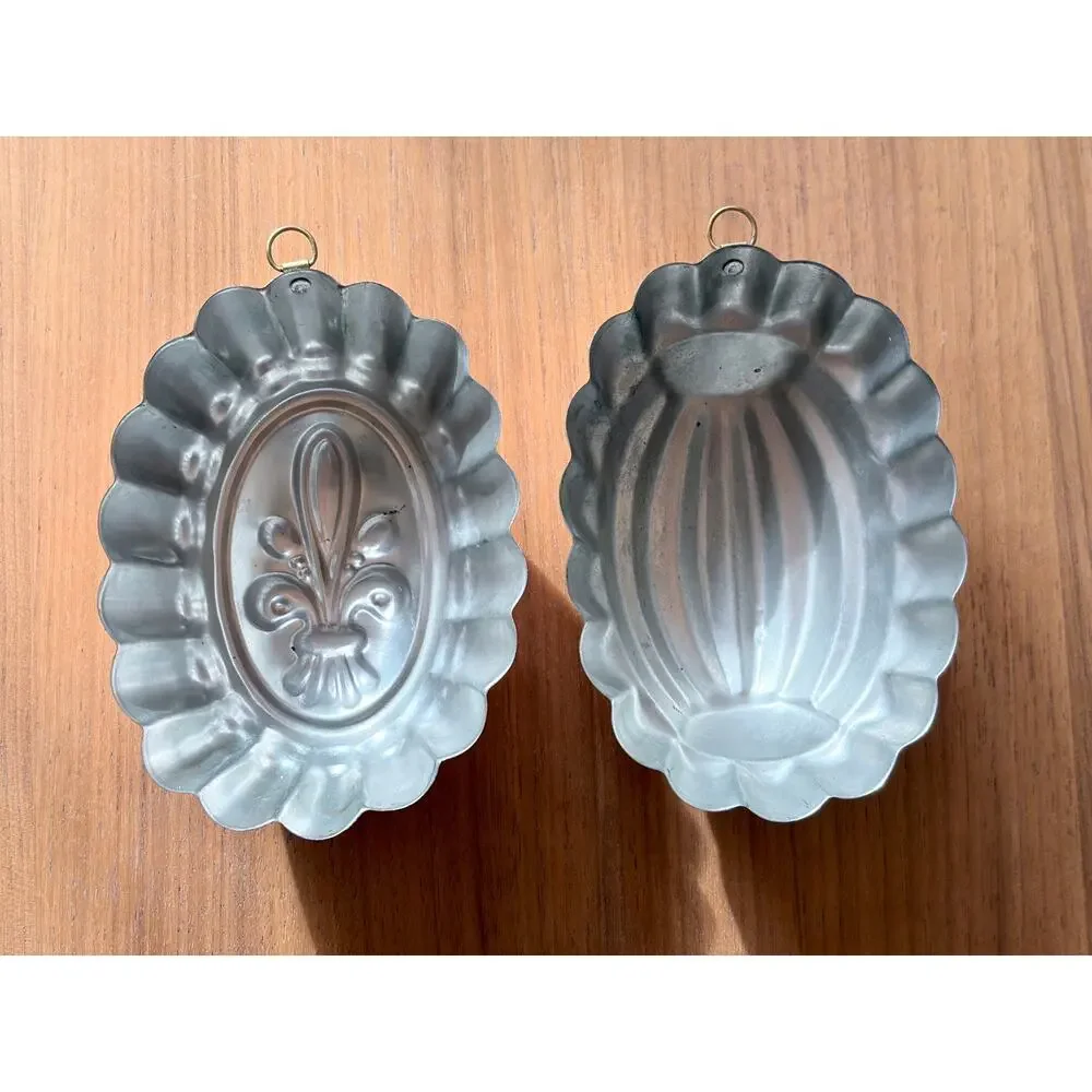 Vintage Copper Cake Tins Retro Mold Set Tagus Portugal Kitchen Mold Wall Decor